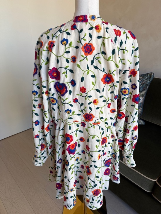 Sezane Editions Alizia Floral Long Sleeve Dress Size 46 = US XXXL or 14 - Picture 5 of 13